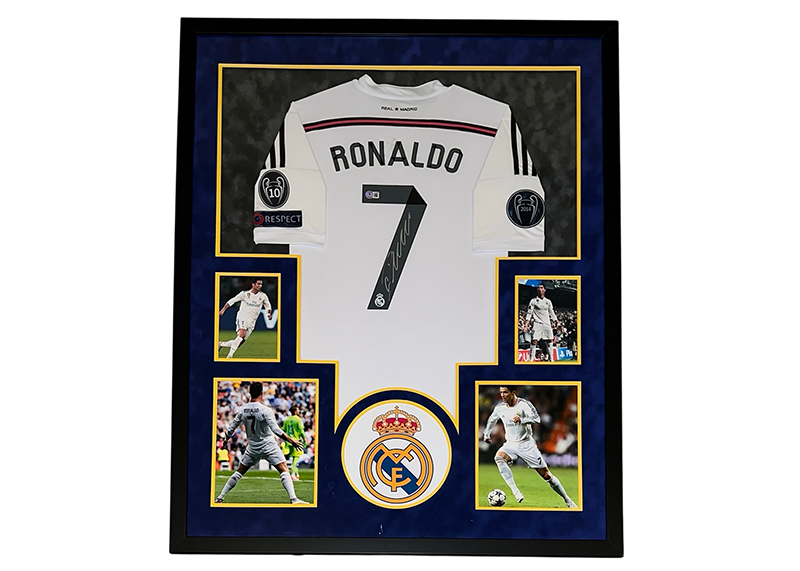 Cristiano Ronaldo Signed Real Madrid Framed Jersey 34x42 Beckett