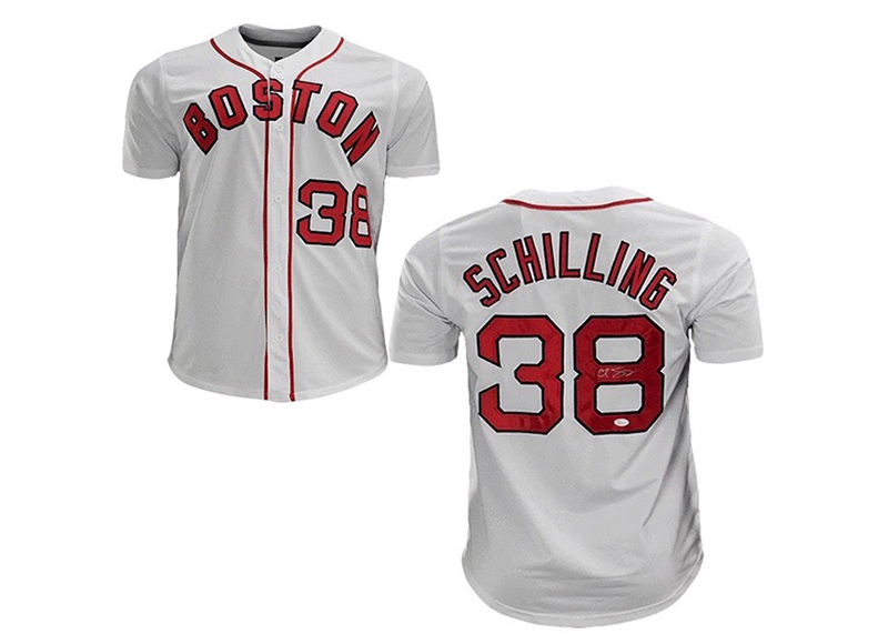 Curt Schilling Signed Boston White Baseball Jersey (JSA)
