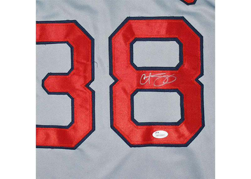 Curt Schilling Signed Boston Grey Baseball Jersey (JSA)