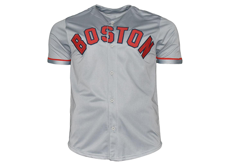 Curt Schilling Signed Boston Grey Baseball Jersey (JSA)