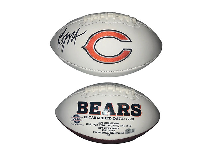 DJ Moore Signed Chicago Bears Logo football Beckett