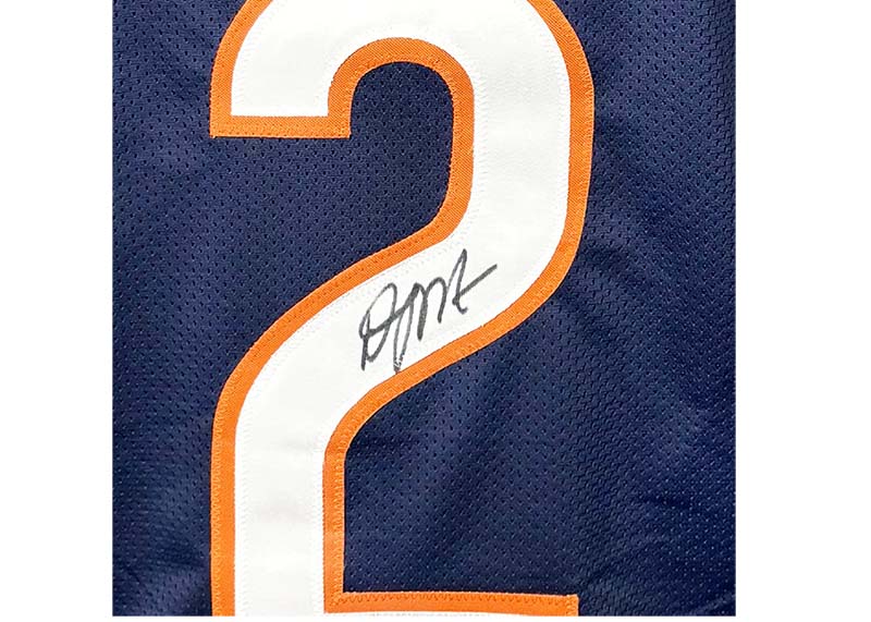 DJ Moore Signed Chicago Blue Football Jersey Beckett
