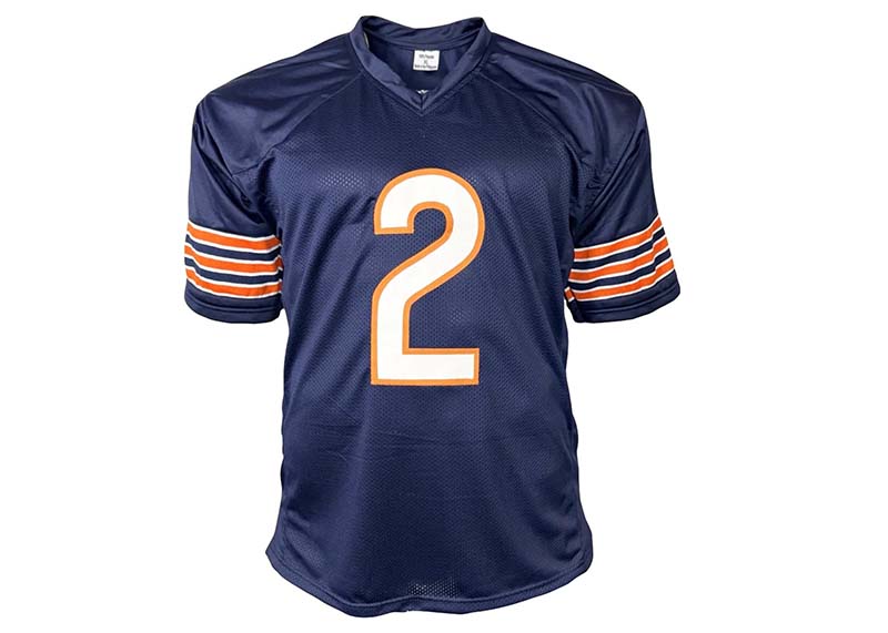 DJ Moore Signed Chicago Blue Football Jersey Beckett