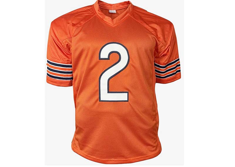 DJ Moore Signed Chicago Orange Football Jersey Beckett