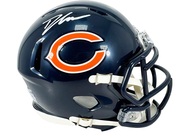 D'Andre Swift Signed Chicago Bears Speed Mini Football Helmet (JSA)