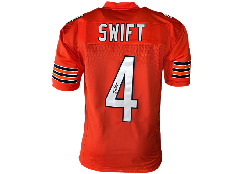 D'Andre Swift Signed Chicago Orange Football Jersey JSA