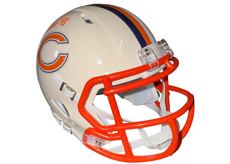 D'Marco Jackson Signed Chicago Bears Retro Mini Helmet JSA