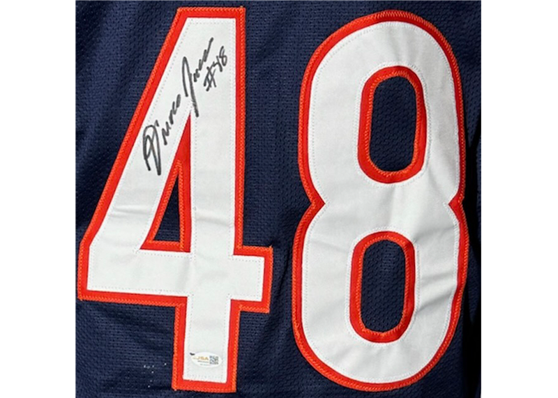 D’Marco Jackson Signed Chicago Blue Football Jersey JSA