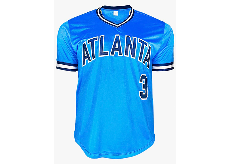 Dale Murphy Signed NL MVP 82, 83 Inscription Atlanta Blue Baseball Jersey Beckett