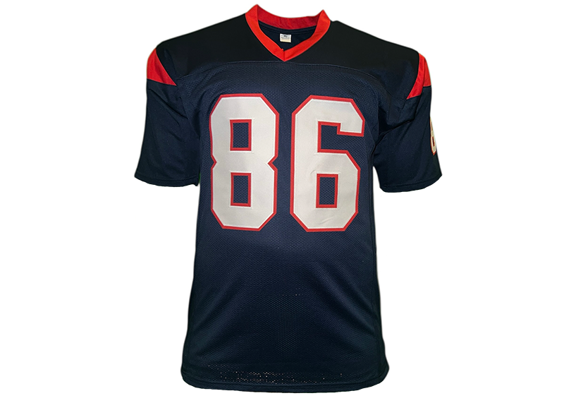 Dalton Schultz Signed Houston Blue Football Jersey JSA