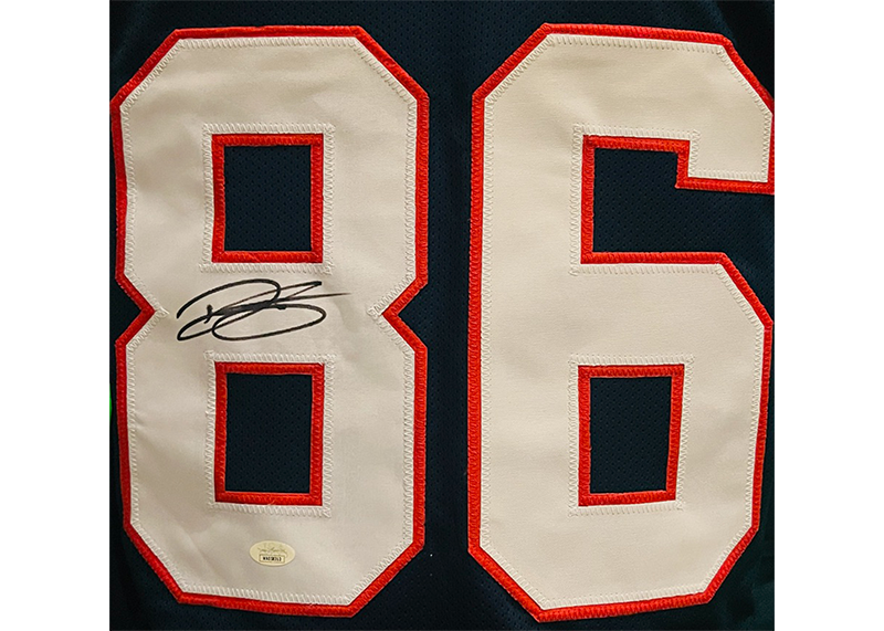 Dalton Schultz Signed Houston Blue Football Jersey JSA
