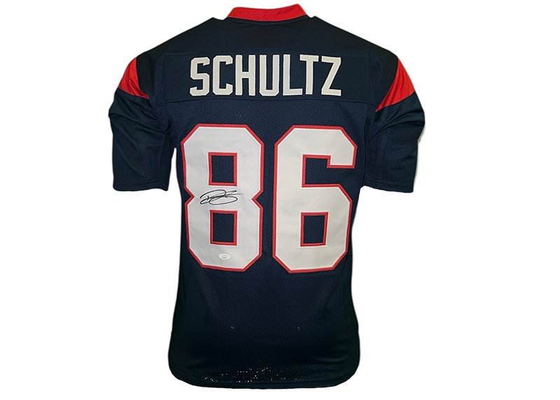 Dalton Schultz Signed Houston Blue Football Jersey JSA