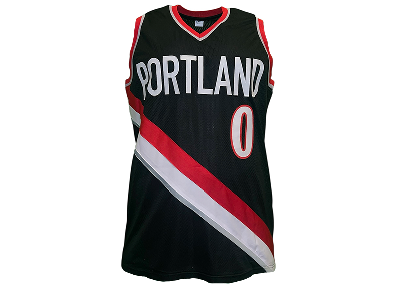 Damian Lillard Signed Portland Black Basketball Jersey JSA