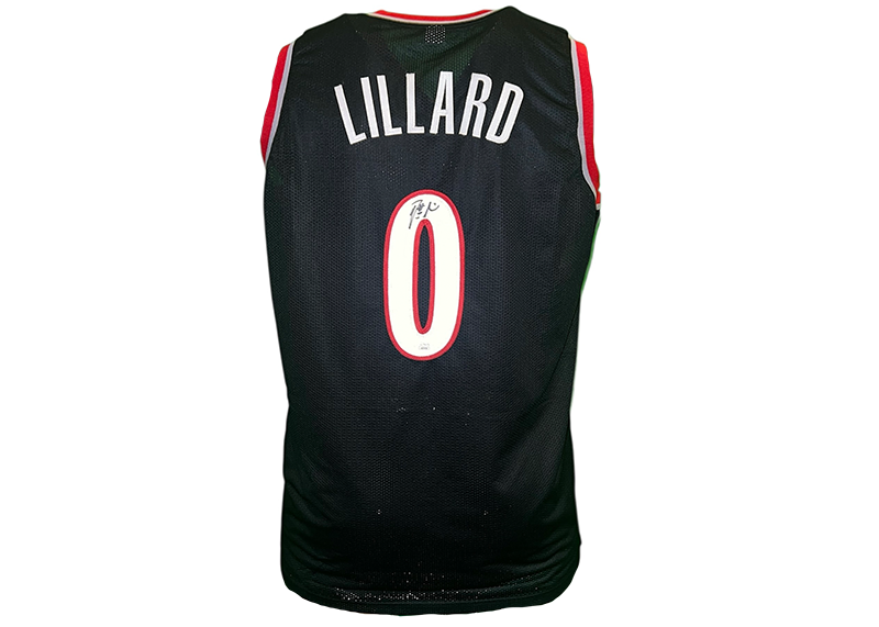 Damian Lillard Signed Portland Black Basketball Jersey JSA