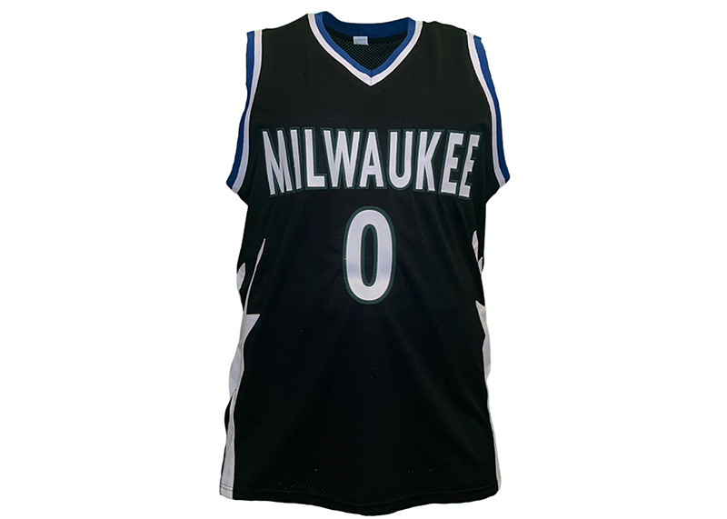 Damian Lillard signed Milwaukee Custom Black Basketball Jersey Beckett