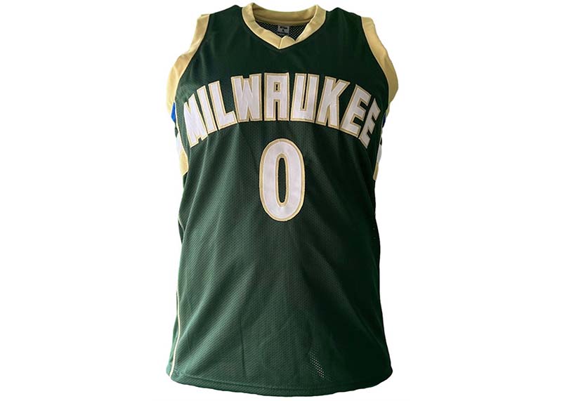 Damian Lillard Signed Milwaukee Custom Green Basketball Jersey Beckett