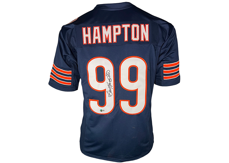 Dan Hampton Signed Chicago Blue Football Jersey Beckett