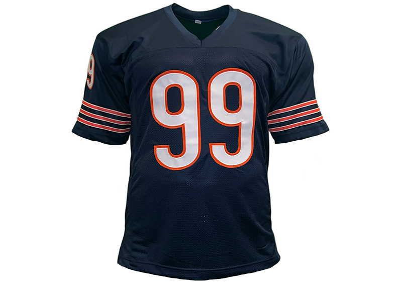 Dan Hampton Signed Chicago Blue Football Jersey Beckett HOF 2002 Insc