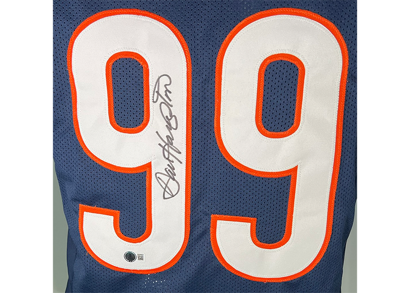 Dan Hampton Signed Chicago Blue Football Jersey Beckett