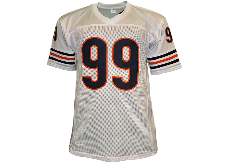 Dan Hampton Signed Chicago White Football Jersey JSA HOF 2002 Insc