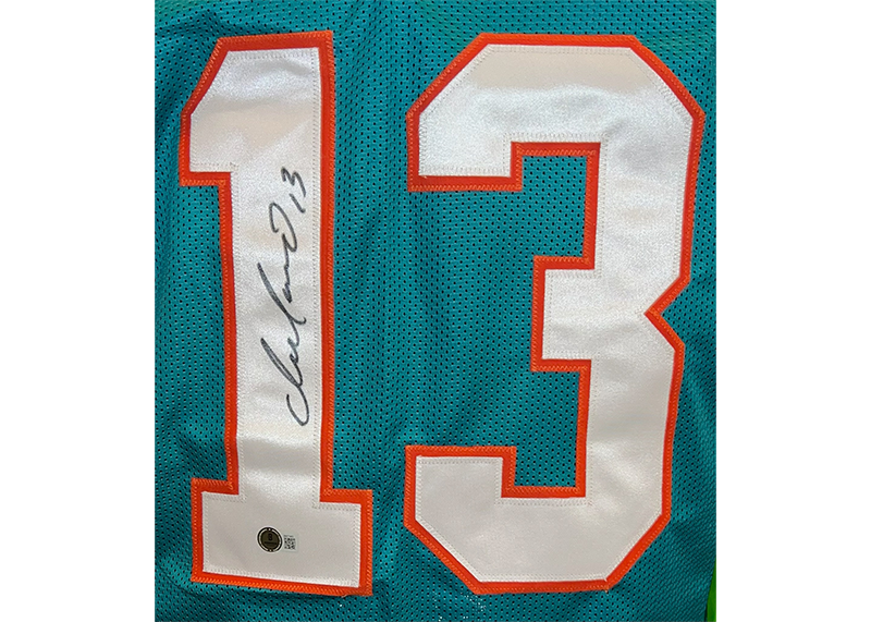 Dan Marino Autographed Miami Teal Football Jersey Beckett