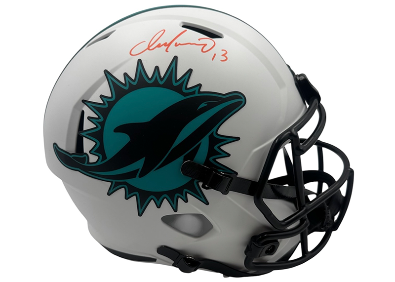 Dan Marino Signed Miami Dolphins Lunar Full Size Helmet JSA