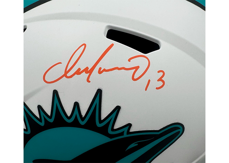 Dan Marino Signed Miami Dolphins Lunar Full Size Helmet JSA