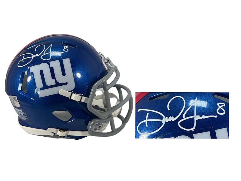 Daniel Jones Autographed New York Giants Speed Mini Football Helmet Fanatics