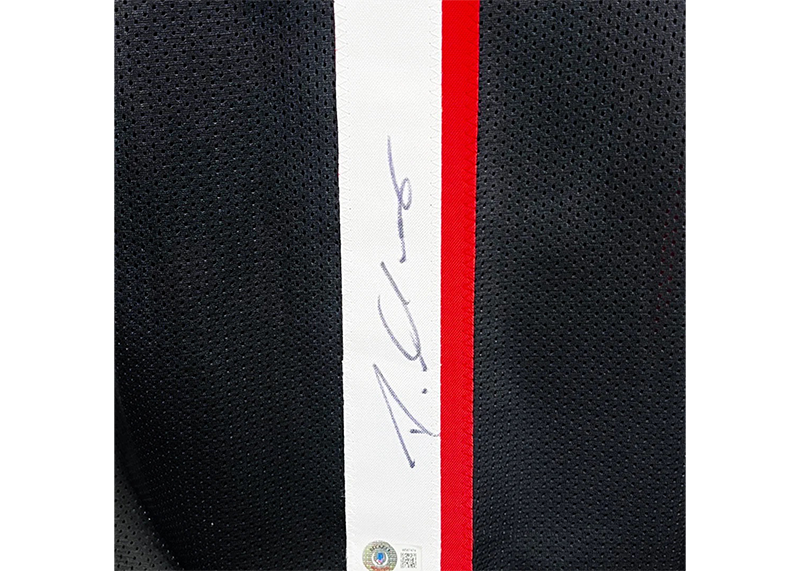 Darnell Mooney Signed Custom Black Football Jersey Beckett