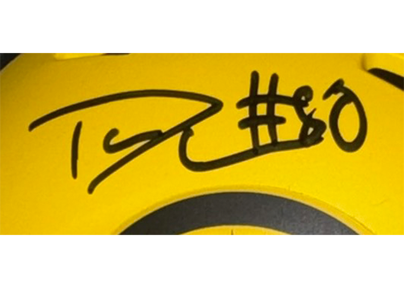 Darnell Washington Signed Pittsburgh Steelers Rave Mini Football Helmet JSA