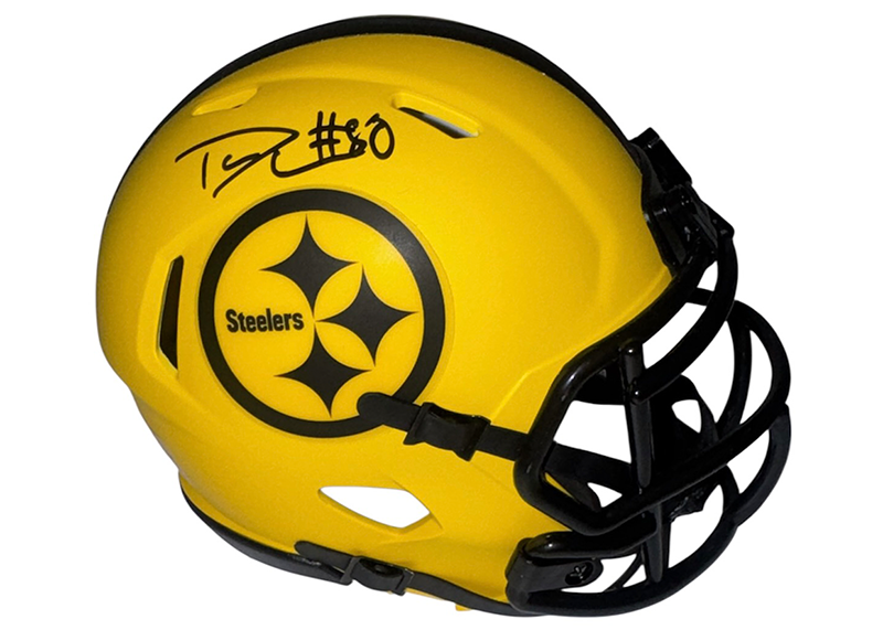 Darnell Washington Signed Pittsburgh Steelers Rave Mini Football Helmet JSA