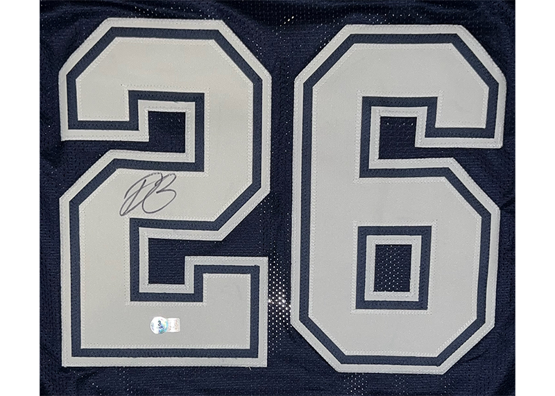 Daron Bland Signed Custom Blue Football Jersey Beckett