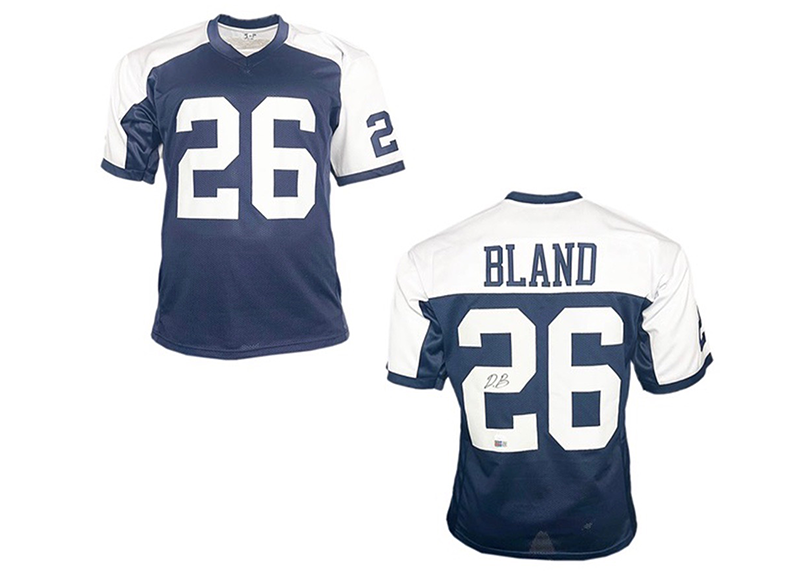 Daron Bland Signed Custom Thanksgiving Football Jersey Beckett