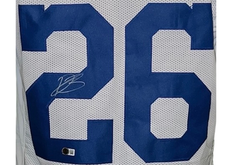 Daron Bland Signed Dallas  White Football Jersey Beckett