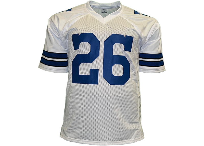 Daron Bland Signed Dallas  White Football Jersey Beckett