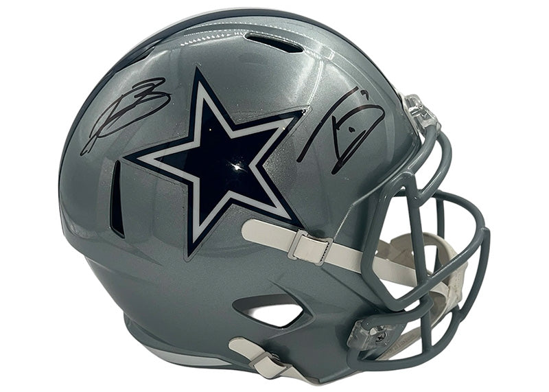 Daron Bland & Trevon Diggs Signed Cowboys Speed Full Size Football Helmet Beckett