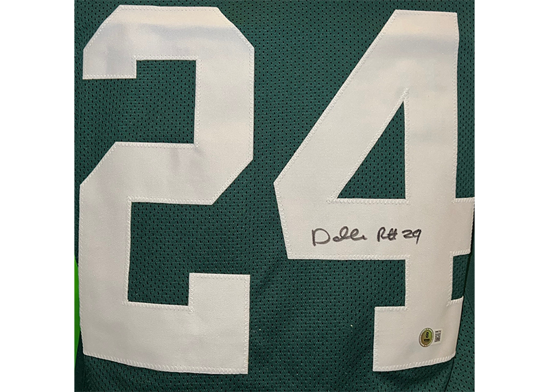 Darrelle Revis Signed New York Green Football Jersey Beckett