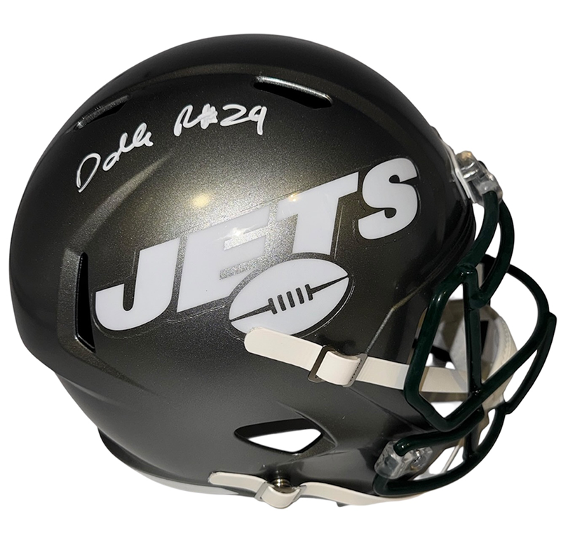 Darrelle Revis Signed New York Jets Flash Full Size Speed Helmet Beckett