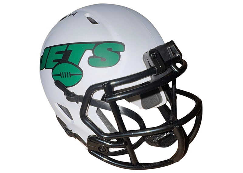 Darrelle Revis Signed New York Jets Lunar Mini Helmet Beckett