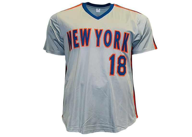 Darryl Strawberry Signed New York Gray Baseball Jersey JSA