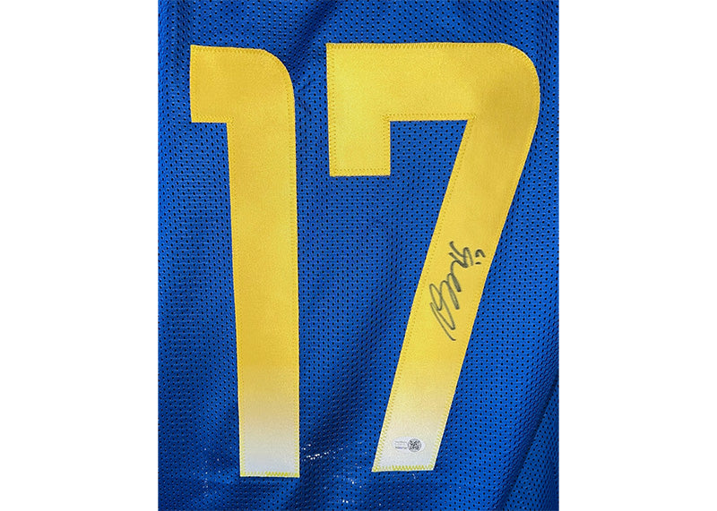 Davante Adams Signed Los Angeles Blue Football Jersey JSA