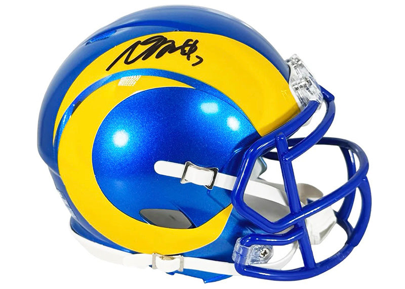 Davante Adams Signed Los Angeles Rams Speed Mini Football Helmet (JSA)