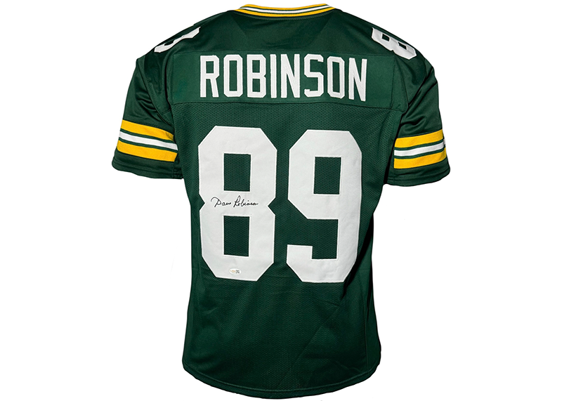 Dave Robinson Signed Green Bay Green Football Jersey JSA