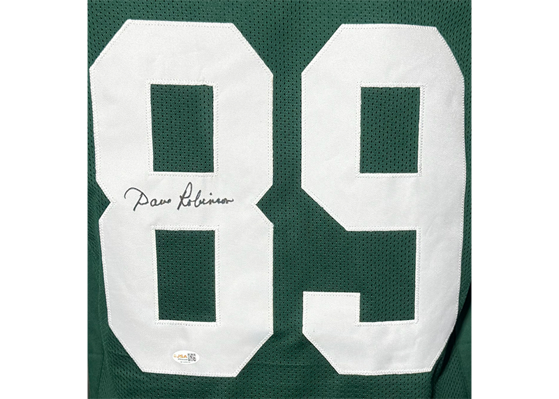 Dave Robinson Signed Green Bay Green Football Jersey JSA