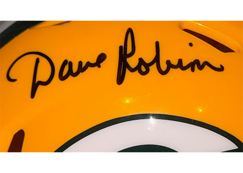 Dave Robinson Signed Green Bay Packers Speed Mini Helmet JSA
