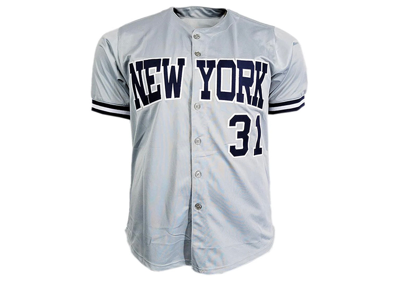 Dave Winfield Signed Stats New York Grey Custom Baseball Jersey JSA