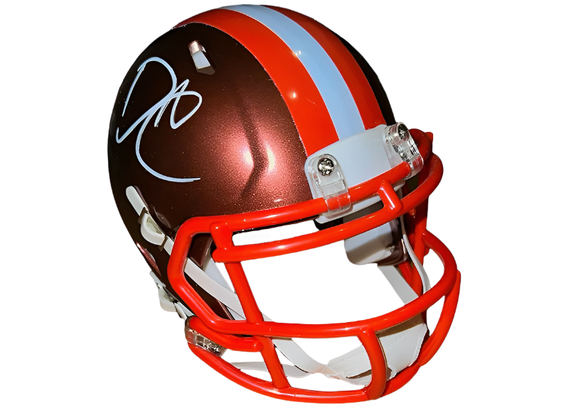 David Njoku Signed Cleveland Browns Flash Mini Helmet JSA