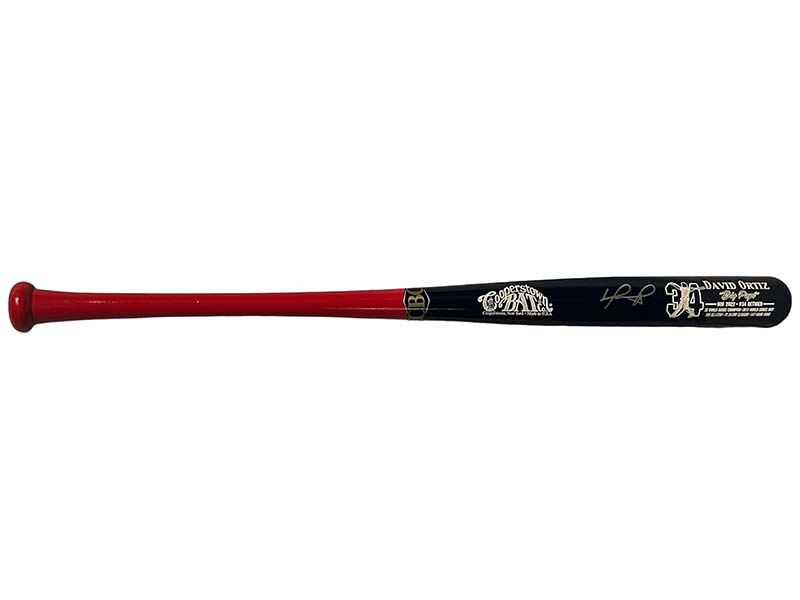 David Ortiz Autographed Signed Baseball Stats Bat (JSA)