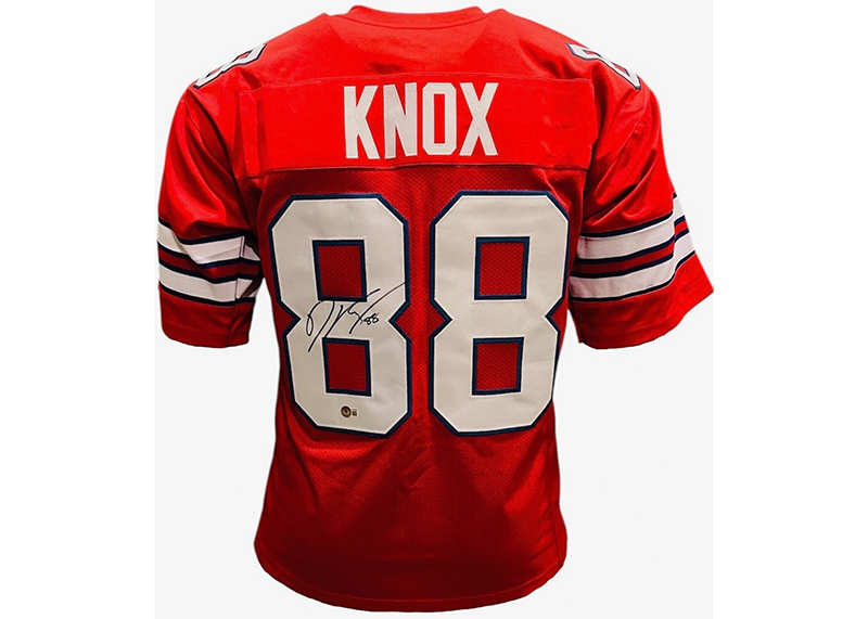 Dawson Knox Signed Custom Red Football Jersey Beckett