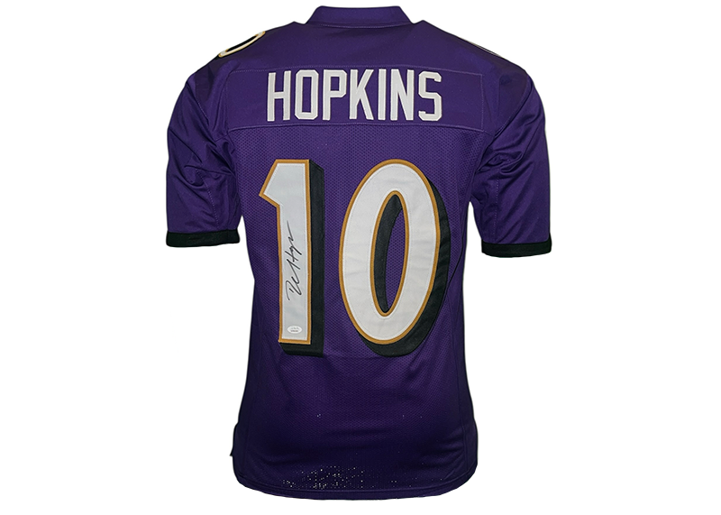 DeAndre Hopkins Signed Baltimore Purple Football Jersey JSA
